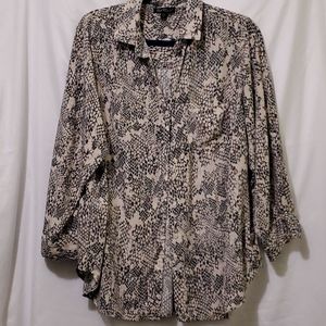 2x Velvet Heart Snake Print Top